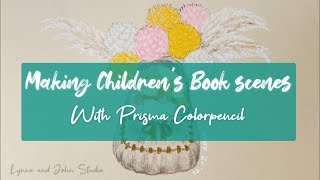 (Lynne and John) How I make Children’s book illustration with Prisma color pencil screenshot 3