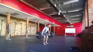 20150319 - 3rep snatch pull @ 145# (52X0, 2/3)