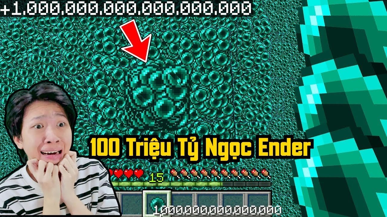 100 Triệu Tỷ Ngọc Ender Ném Lên Trời !! Vinh Thử Thách Sinh Tồn Minecraft Thế Giới Bất Ổn?!! Trời Ơi