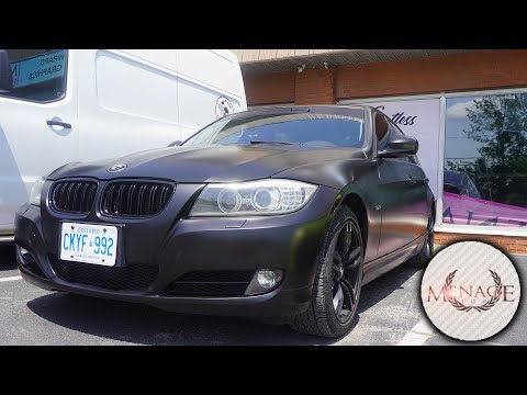 Видео: Perfect Satin Black Colour Change On BMW 3 Series | Menace Rides