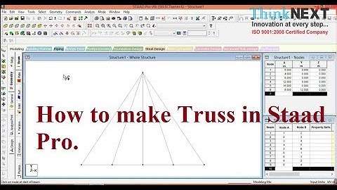 How to make Truss in Staad Pro  | ThinkNEXT Technologies