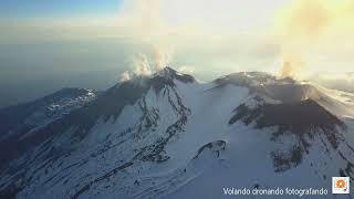 Etna crateri sommitali è colata lavica.