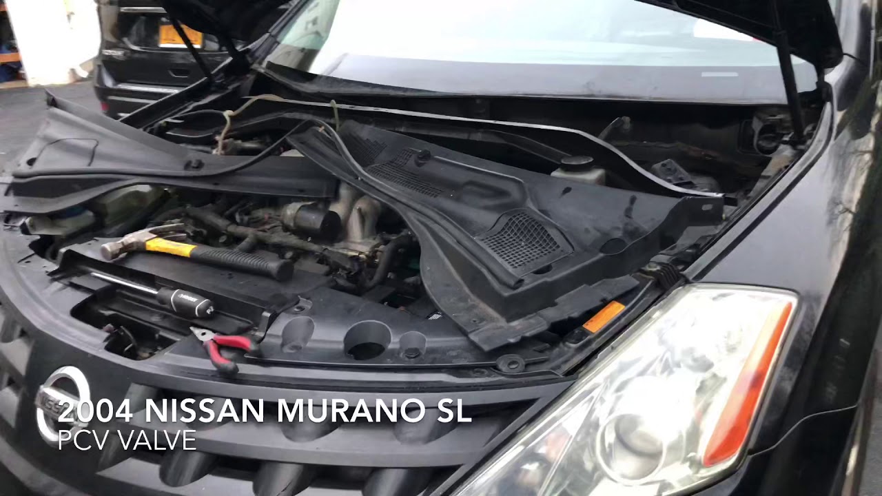 2004 Nissan Murano SL PCV Valve Replacement w/o manifold removal YouTube