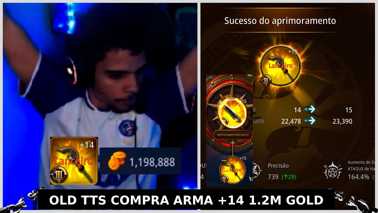 OLD TTS BOOST? COMPROU ARMA REFORJA 3 +14 E JA UPOU PRO 15 | 1.2M DE GOLD - MIR4