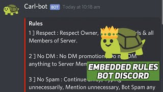 How to Setup Rules Channel | Embedded Rules | Carl Bot | Discord | Techie Gaurav