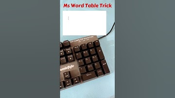 Ms Word Table Trick #msword #laptop #computer #pc #viral #reels #shorts