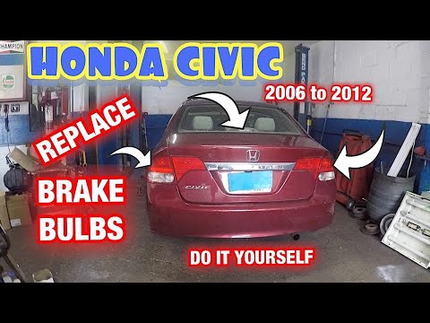 How to replace brake light bulb on Honda Civic 2006 to 2012