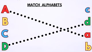 Match the Letters| Match the Uppercase Letters with Lowercase Letters Worksheet| Worksheet for Kids