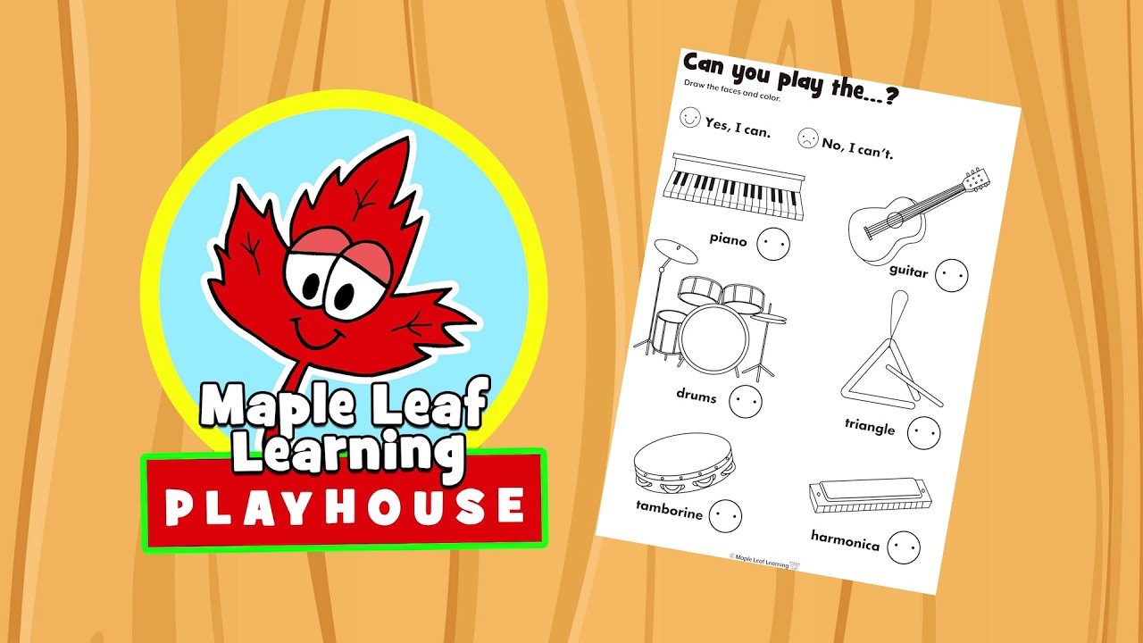 Can You Play the…? | Simple Worksheet for Kids | Maple Leaf Learning Playhouse