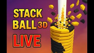 😍 STACK BALL 3D PERFECT DROP LIVE 🔥#gaming #stackball #live screenshot 2