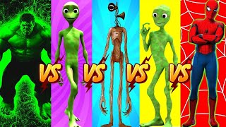 dance challenge dame tu cosita vs spiderman vs hulk vs me kemaste 👽 Alien Green dance challenge 👽