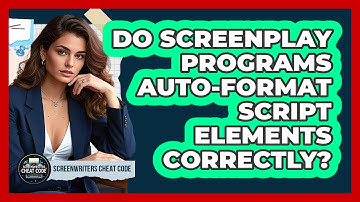Do screenplay programs auto-format script elements correctly?