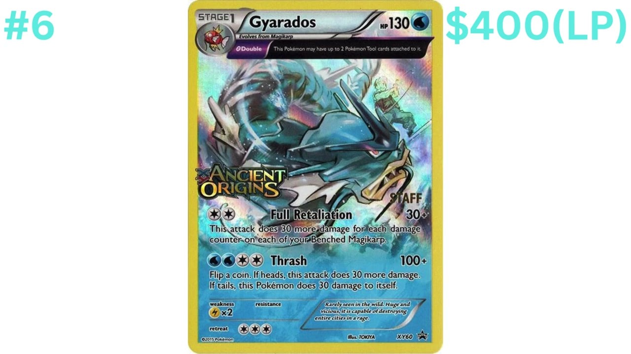 Top 10 most expensive Gyarados cards