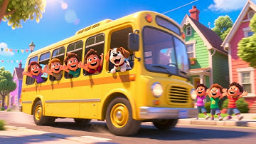Wheels on the Bus  Popular Kids Song & Nursery Rhyme for Preschool Learning