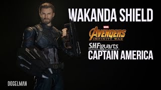 AVENGERS : INFINITY WAR - WAKANDA SHIELD CAPTAIN AMERICA - S.H. FIGUARTS, MARVEL LEGENDS, MEZCO