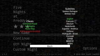 FNaF 1 (console) - Full cheats playthrough
