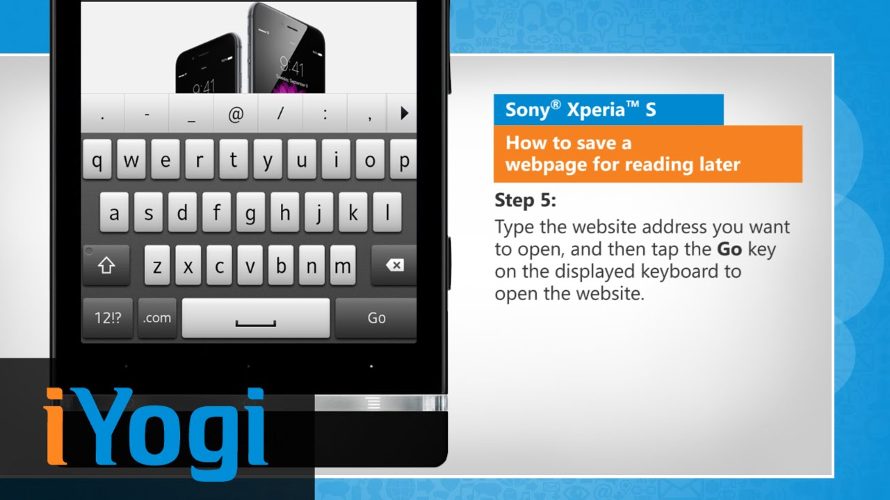 How to save a webpage for reading later in Sony® Xperia™ S