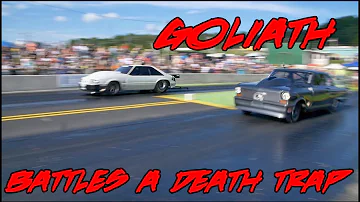 STREET  OUTLAWS DADDY DAVE GOLIATH 2.O VS CHUCK'S DEATH TRAP AT BRAINERD MOTORSPORTS PARK!