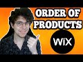 How To Change Order Of Products In Wix