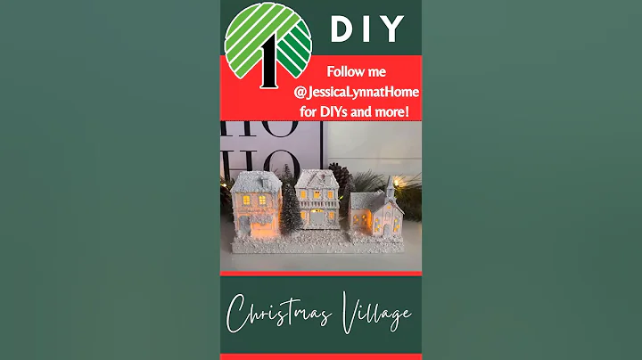 Dollar Tree DIY Lighted Christmas Snowy Village 🎄 #dollartree #dollartreediy #christmasdiy