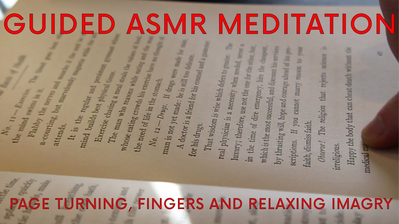 Relaxing Soft Spoken Inner-Stillness Guided Mediation ASMR with Calming Page Turning & Finger Sounds