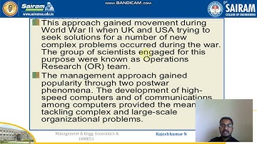 LECTURE VIDEO 6_18ME51_MODULE 1_DEVELOPMENT OF MANAGEMENT THOUGHTS AND ROLES_ RAJESH KUMAR N