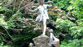 Peter Pan Statue Hyde Park J M Barrie, snow in summer.