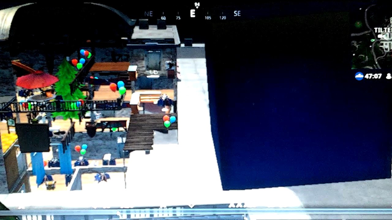 CUBE DESTROYS BUILDING IN TILTED TOWERS IN FORTNITE!