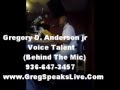 Gregory d anderson jr   behind the mic