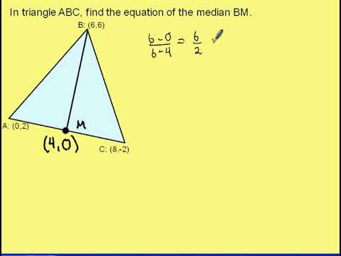 فيديو: كيفية إيجاد وسيط المثلث