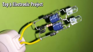 Top 3 Electronic Project Using 2 RGB LED&#39;s BC547 Battery Capacitor &amp; More Eletronic Components