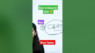 UPSC best strategy for CSAT exam preparation #tips #viralshort #ias #upscexam #divyatanwar