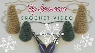 How to Crochet a Top Down Cone Worsted Weight Yarn Video Tutorial Information