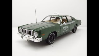 1/43 TAXI PLYMOUTH FURY CHECKER CAB TAXI 1976 GREENLIGHT - Miniaturas coleccion a escala