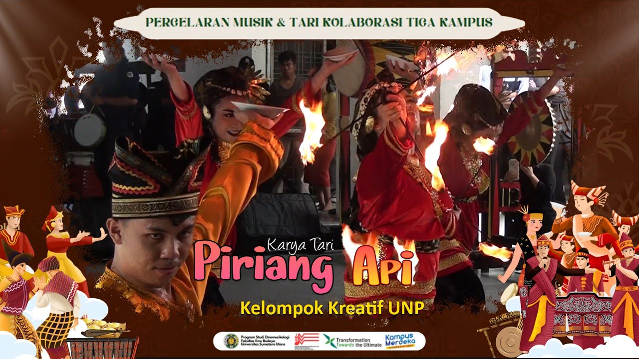 TARI PIRING API - SENDRATASIK UNP || PERGELARAN MUSIK & TARI KOLABORASI 3 KAMPUS