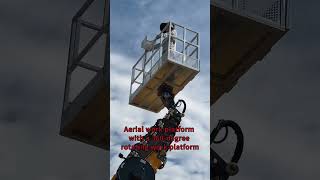 Remote-controlled operation enables smooth, 360-degree rotation of the aerial work platform.