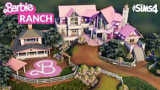Sims 4 BARBIE HORSE RANCH  [No CC] - Speed Build | Kate Emerald