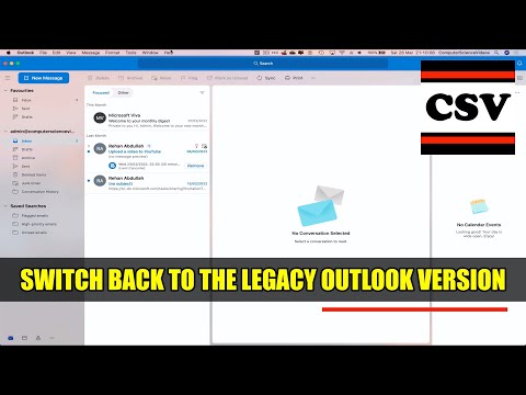 SWITCH BACK TO THE CLASSIC VERSION OF MICROSOFT OUTLOOK FOR MAC DESKTOP - BASIC TUTORIAL | NEW