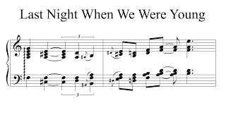 Last Night When We Were Young (Bill Charlap transcription)