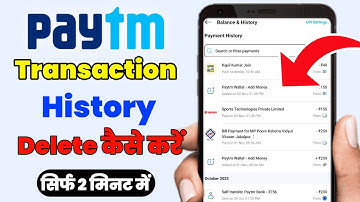 Paytm transaction history delete kaise kare | How to delete paytm transaction history | 100% Working