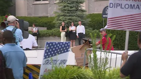 State Department lays off 1,300 staffers, crowd gathers outside to show support