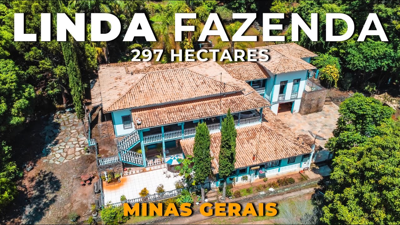 (INDISPONÍVEL) LINDA FAZENDA COM SEDE COLONIAL EM 297 HECTARES