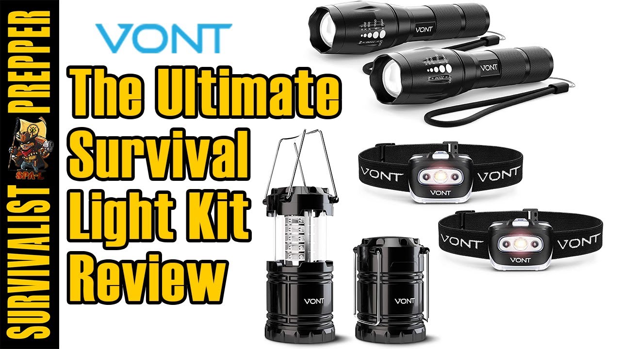 Vont Flashlight, Lantern & Headlamp Survival Kit Review YouTube