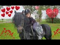 Faya her wish comes true! Riding Johnny, the black stallion!