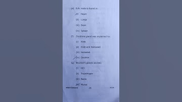 Vksu Ara Bsc Part 2 Exam Zoology Paper 4 #vksuara #bscpart2