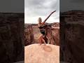 Girl jumping from High Mountain #ropejumping #jumping #travel #girlpower