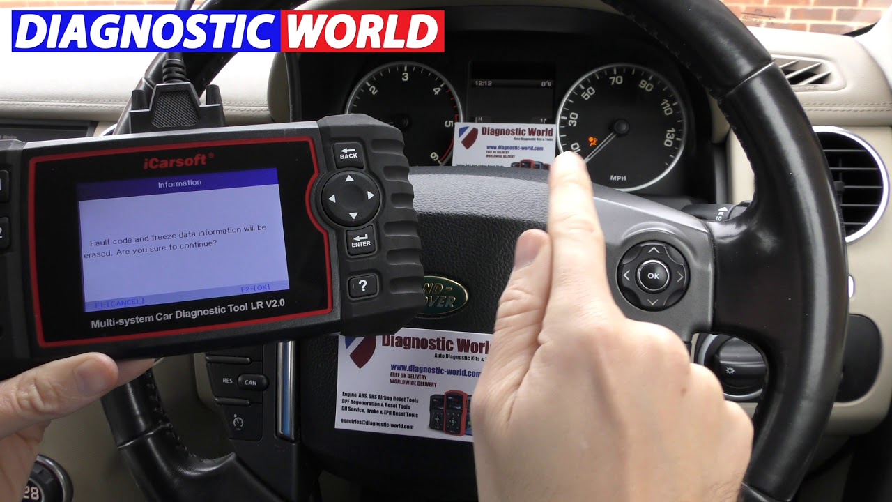 iCarsoft LR v2.0 SRS Airbag Light Reset Diagnose Land Rover Jaguar Best OBD2 Diagnostic Tool