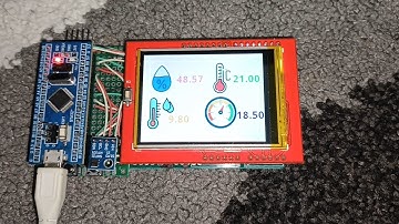 HTU21 ILI9341 8BIT SD CARD BMP DRAW STM32F103 TFT TEMPERATURE HUMIDITY PRESSURE DEW_POINT