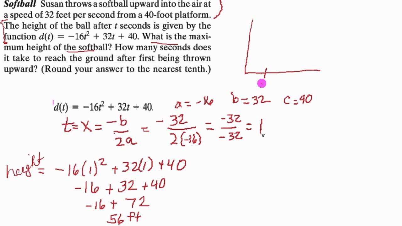 how to solve word problems quadratic formula