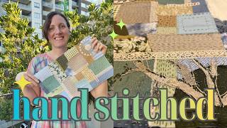 Watch me hand stitch this tri-fold pouch (including embroidery)